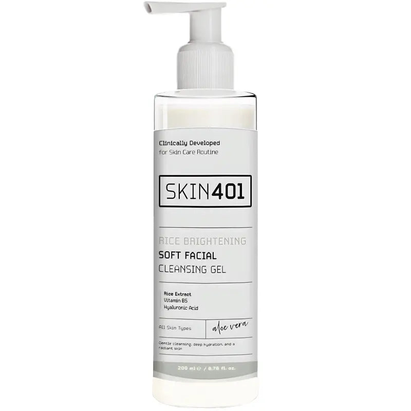 Skin401 Rice Brightening Soft Facial Cleansing Gel 200ml by Beauty Care Bag