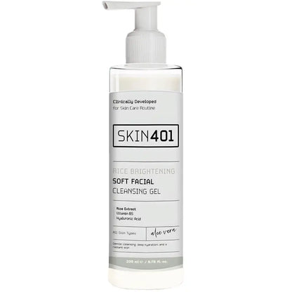 Skin401 Rice Brightening Soft Facial Cleansing Gel 200ml by Beauty Care Bag