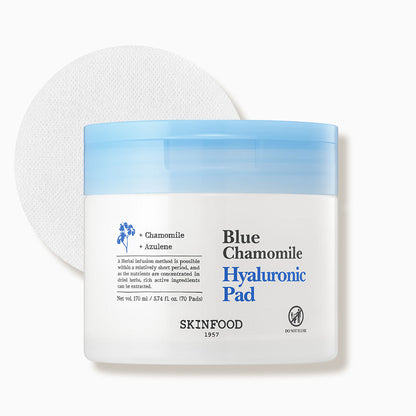 SKINFOOD Blue Chamomile Hyaluronic Pad 170ml/70ea by Seoulia