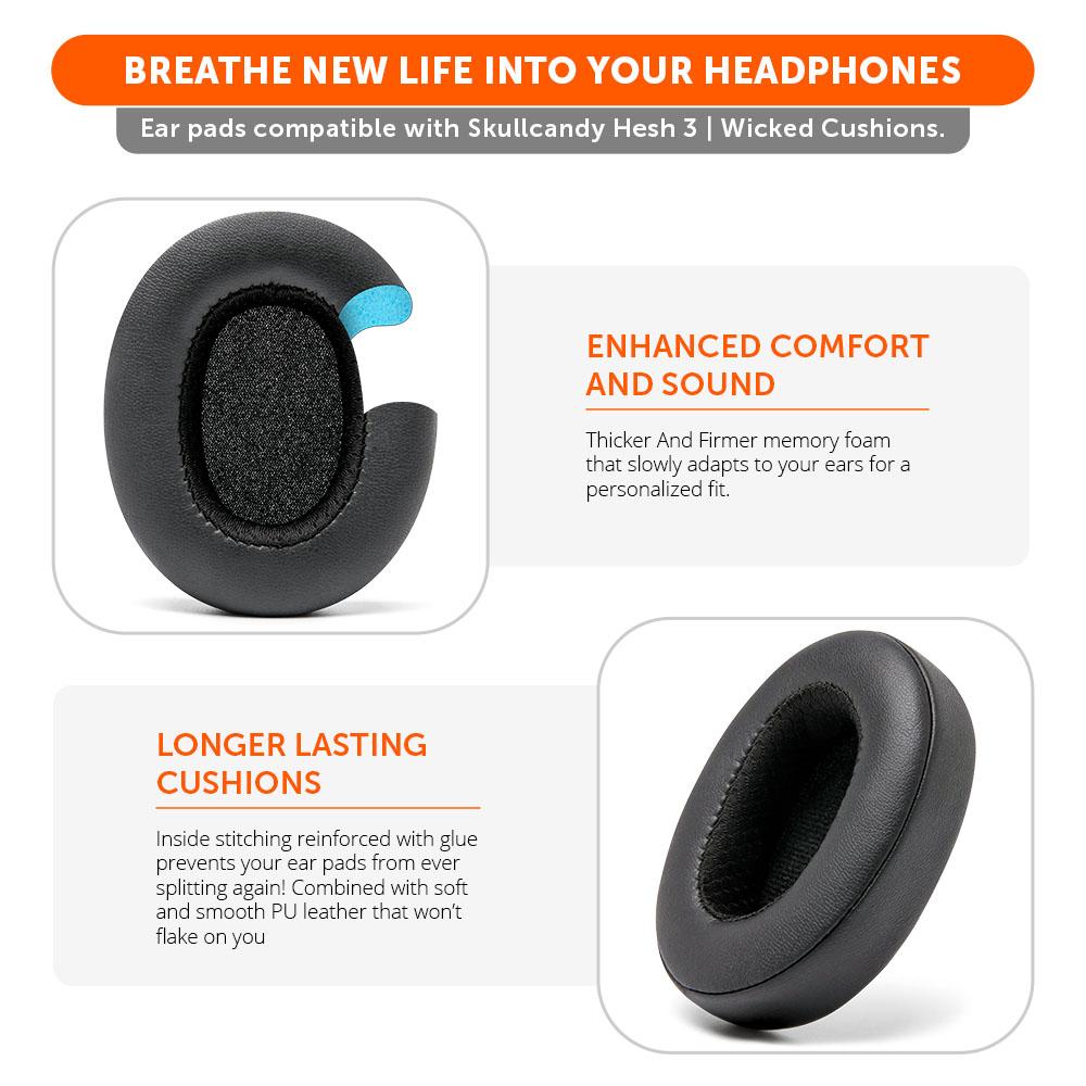 Skullcandy Hesh 3, Evo, and Crusher Replacement EarpadsEar PadsTorqelo.com
