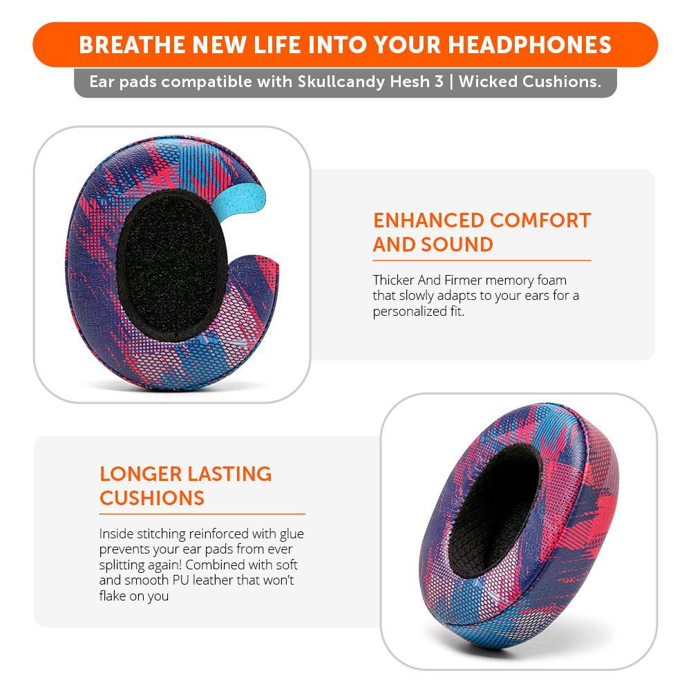Skullcandy Hesh 3, Evo, and Crusher Replacement EarpadsEar PadsTorqelo.com
