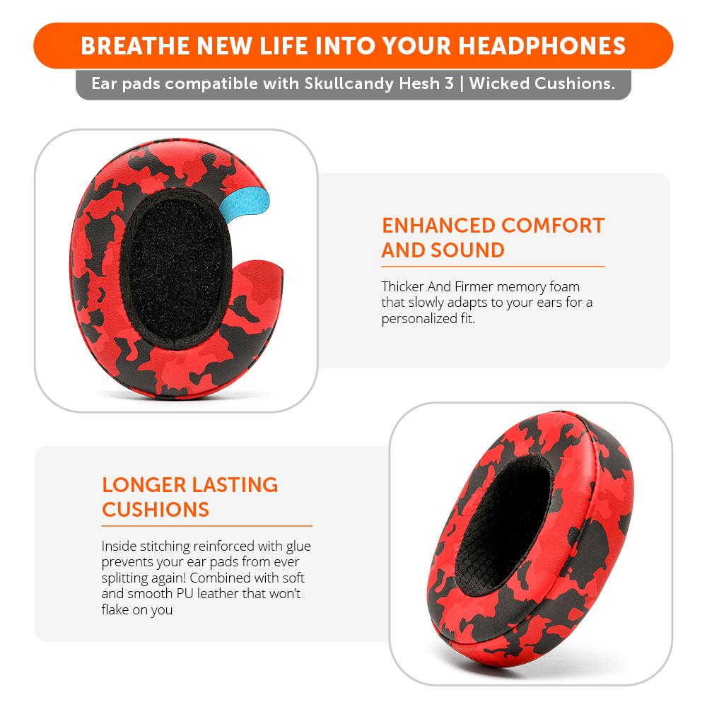 Skullcandy Hesh 3, Evo, and Crusher Replacement EarpadsEar PadsTorqelo.com