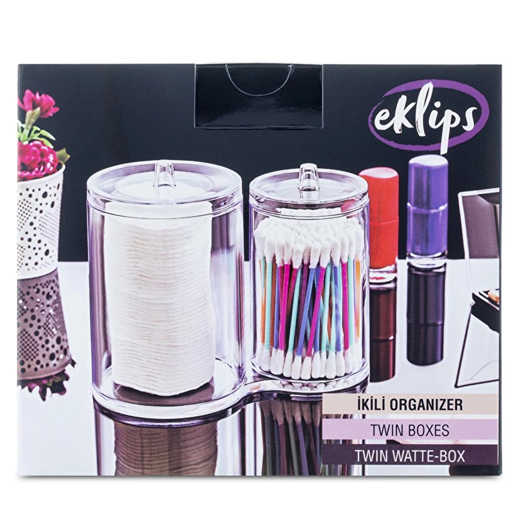 Eklips Dual Compartment Cotton Pad Holder by Beauty Care Bag