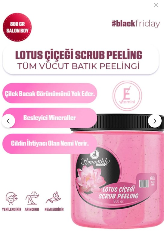 Smoothly Lotus Flower Revitalizing Body Peeling Scrub 800g by Beauty Care Bag