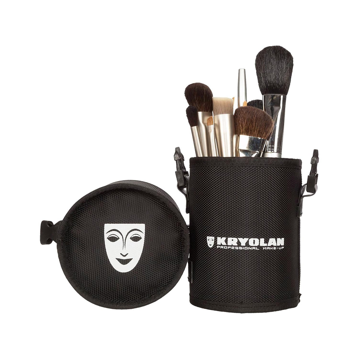 Kryolan Cylindrical Makeup Brush Case for Travel by Beauty Care Bag