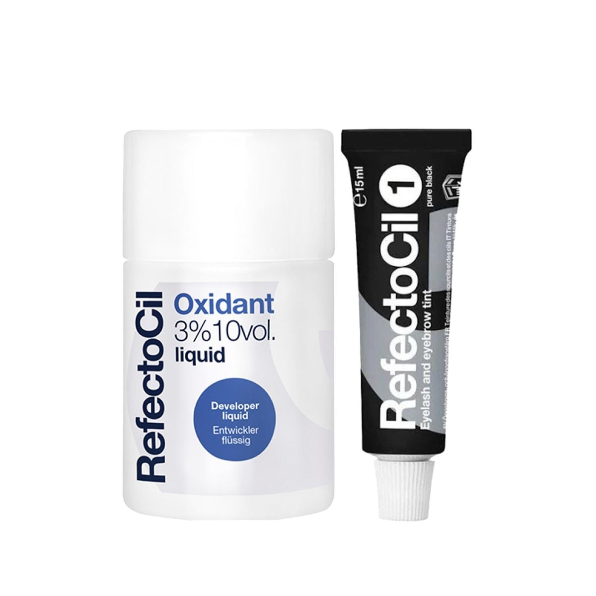 RefectoCil eyebrow and eyelash dye kit No 1 with 15ml dye and 100ml oxidizing agent