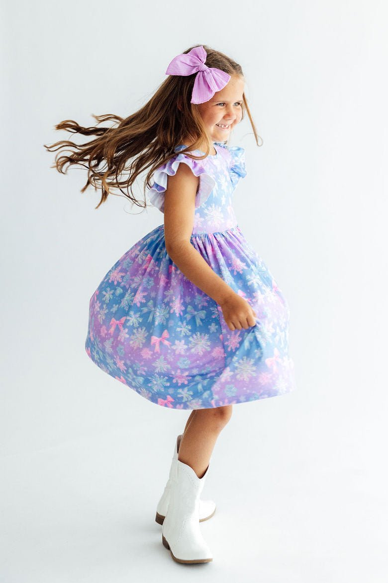 Snow Much Sunshine Flutter Sleeve Twirl DressTwirl Dress - FlutterTorqelo.com
