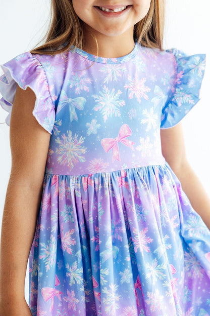 Snow Much Sunshine Flutter Sleeve Twirl DressTwirl Dress - FlutterTorqelo.com