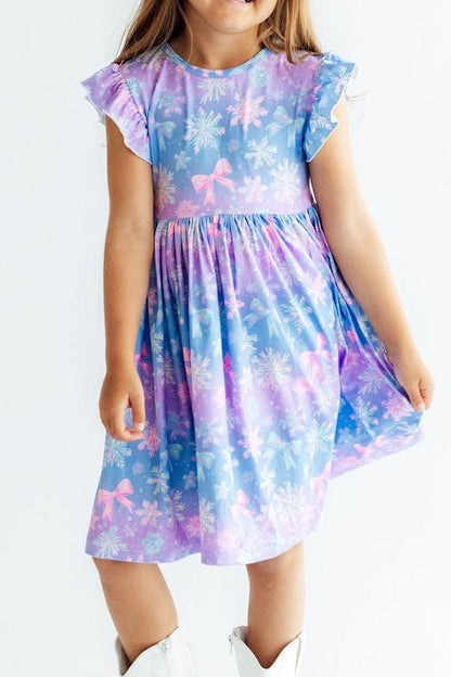 Snow Much Sunshine Flutter Sleeve Twirl DressTwirl Dress - FlutterTorqelo.com