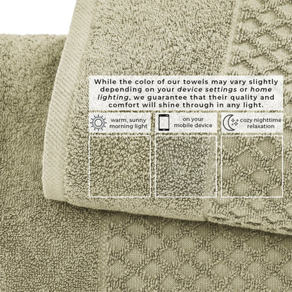 Cotton Diamond Waffle Weave Bath Towel Set - Grayson Collection by Great Bay Home
