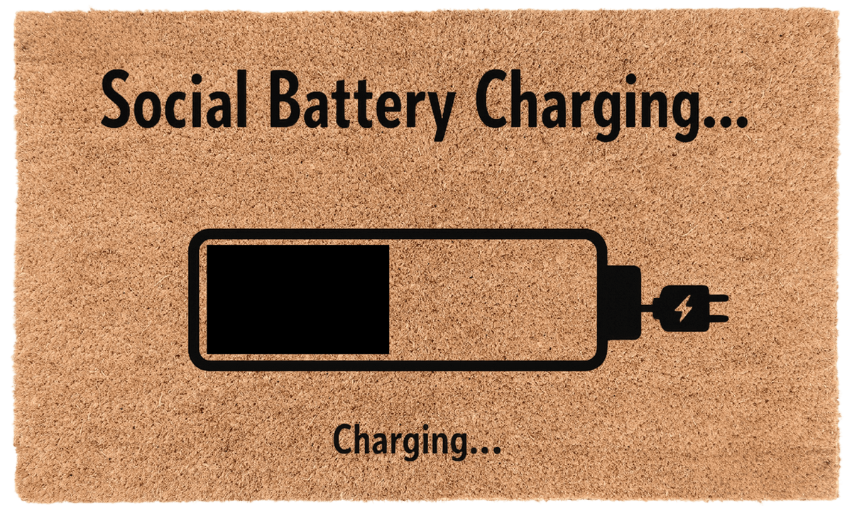 Social Battery Charging Coir MatTorqelo.com