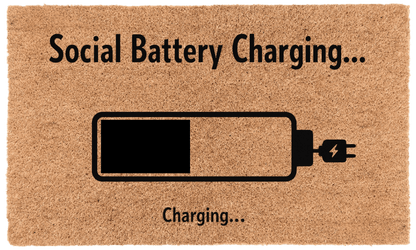 Social Battery Charging Coir MatTorqelo.com