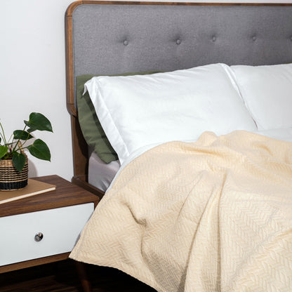 Herringbone Cotton Blanket by Organic Cotton Mart
