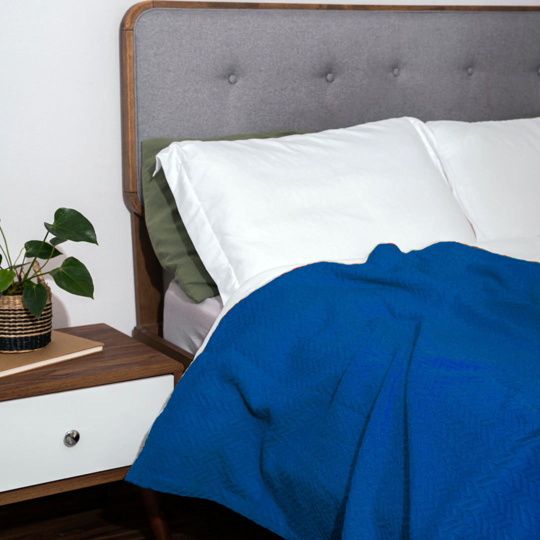 Herringbone Cotton Blanket by Organic Cotton Mart