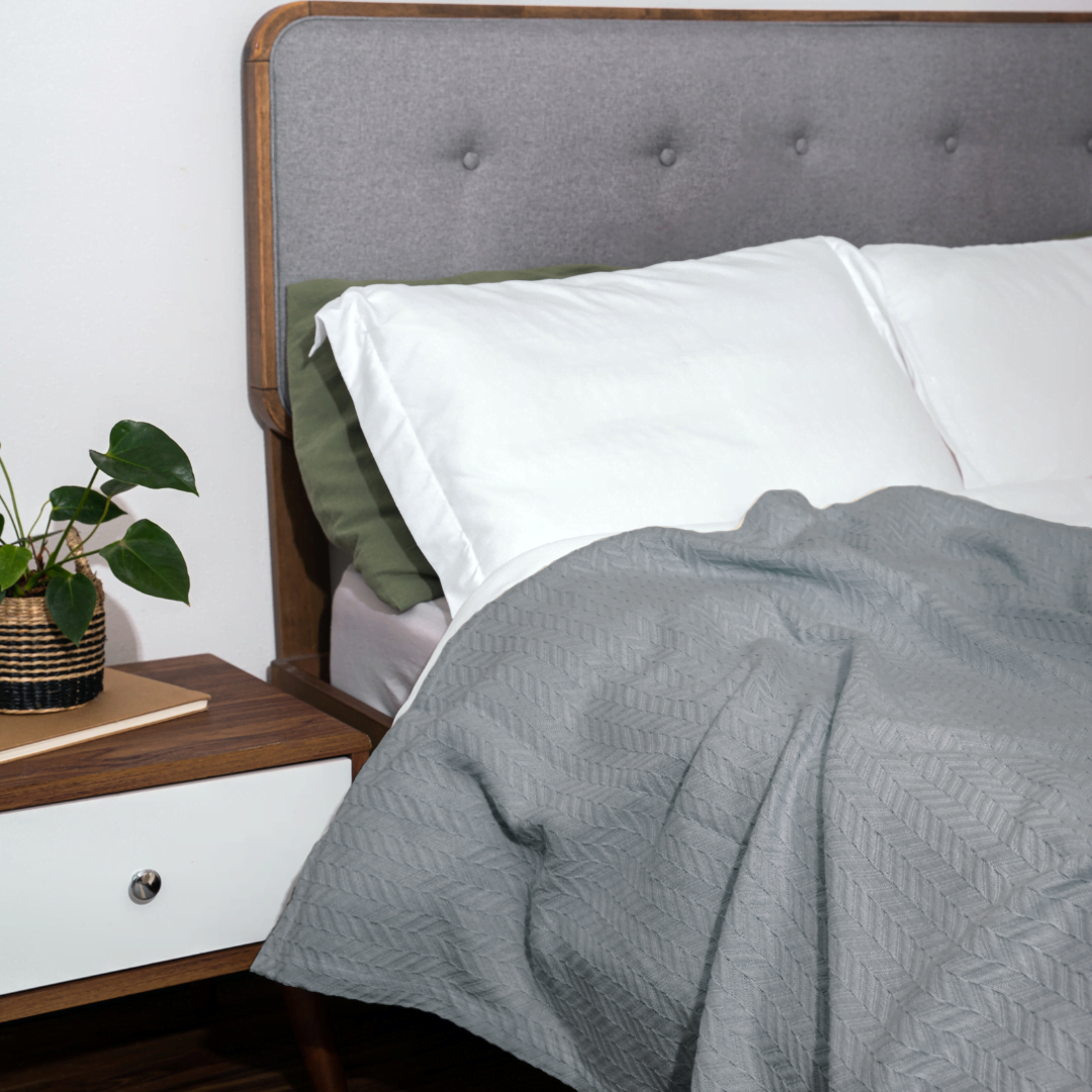 Herringbone Cotton Blanket by Organic Cotton Mart