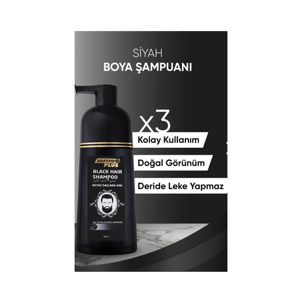 Softto Plus Black Hair Shampoo for Vibrant Dark Tones 350 mlHair CareTorqelo.com