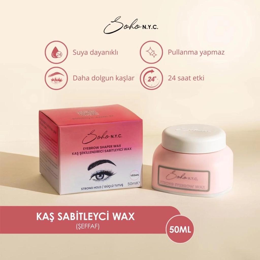 Soho N.Y.C. Clear Eyebrow Styling Wax for All-Day Hold 50 mlMakeupTorqelo.com