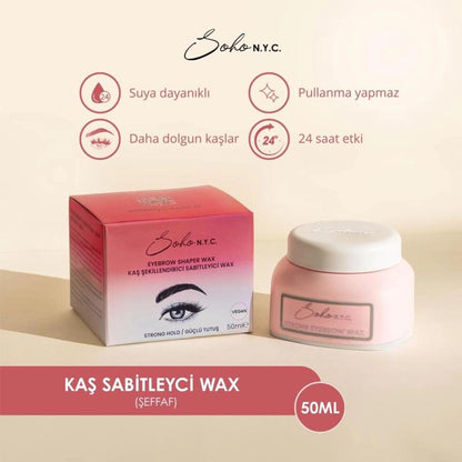 Soho N.Y.C. Clear Eyebrow Styling Wax for All-Day Hold 50 mlMakeupTorqelo.com