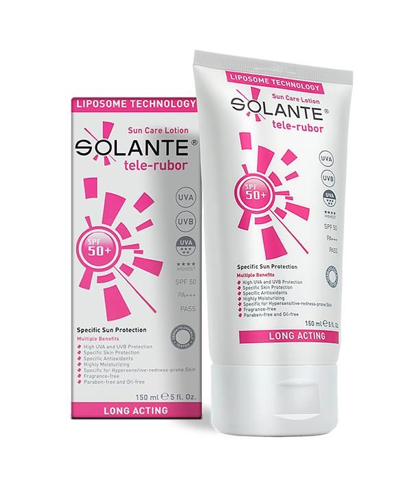 Solante Tele-Rubor sun care lotion SPF 50+, 150 ml