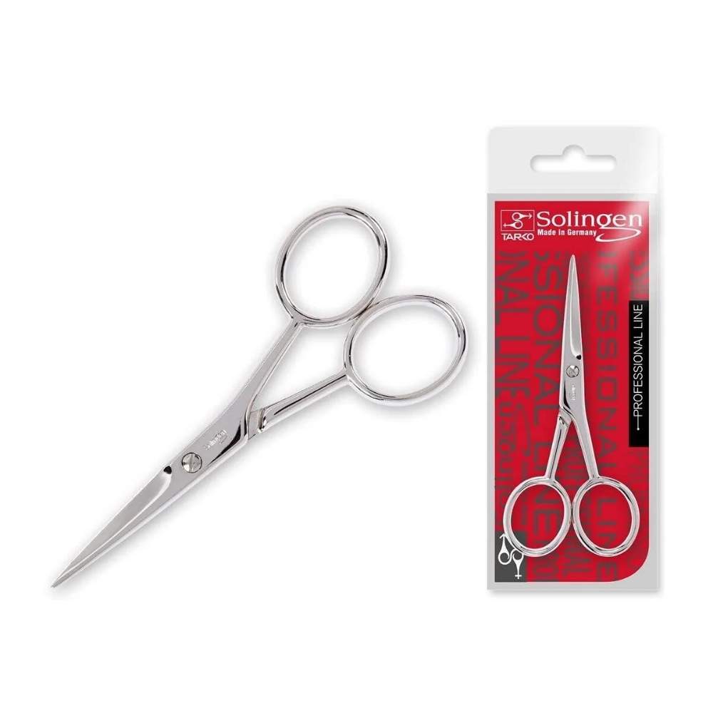 Solingen Mustache Scissors for Precise Facial Grooming 2135 by Beauty Care Bag