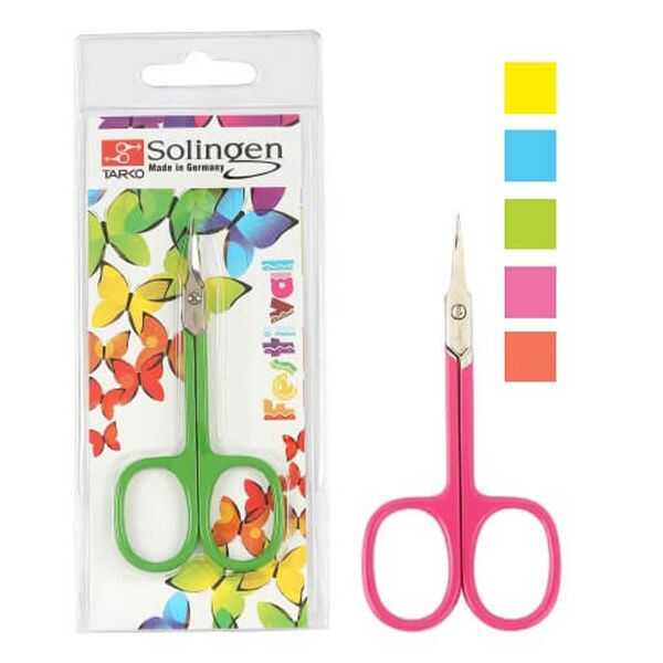 Solingen Festival Cuticle Scissors 8022 for Precise Grooming by Beauty Care Bag