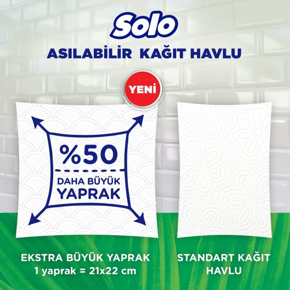 Solo Hangable Paper Towel High Absorbency Roll 1=7 by Beauty Care Bag