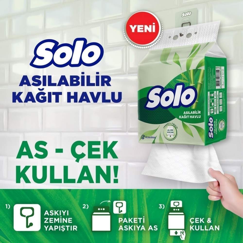 Solo Hangable Paper Towel High Absorbency Roll 1=7 by Beauty Care Bag