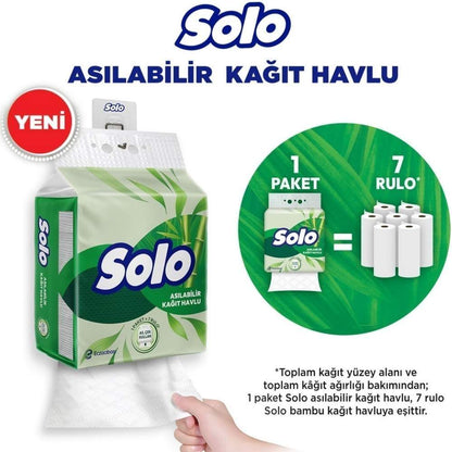 Solo Hangable Paper Towel High Absorbency Roll 1=7 by Beauty Care Bag