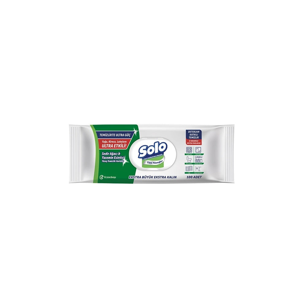 Solo Cedar & Jasmine Surface Cleaning Wipes 100 Count by Beauty Care Bag