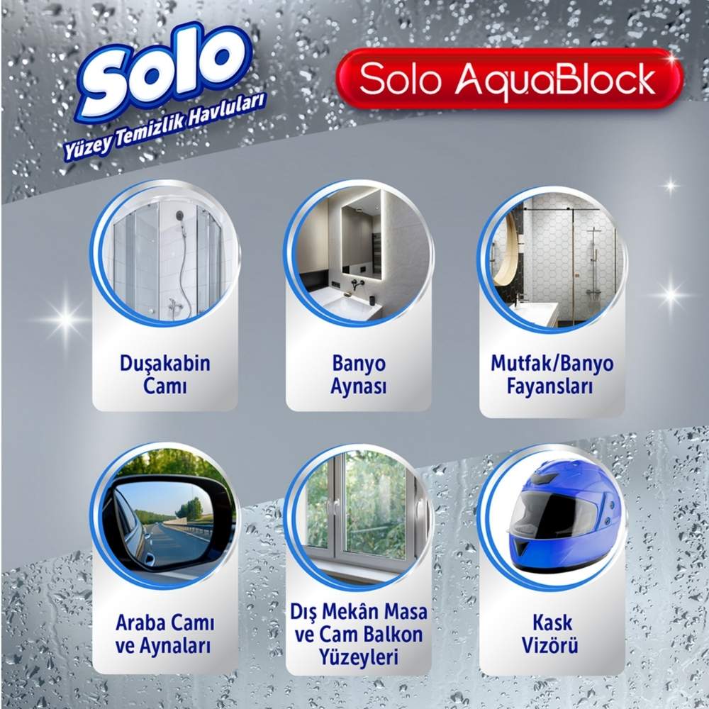 Solo Ultra Power Aquablock Surface Cleaning Wipes 30 Count by Beauty Care Bag