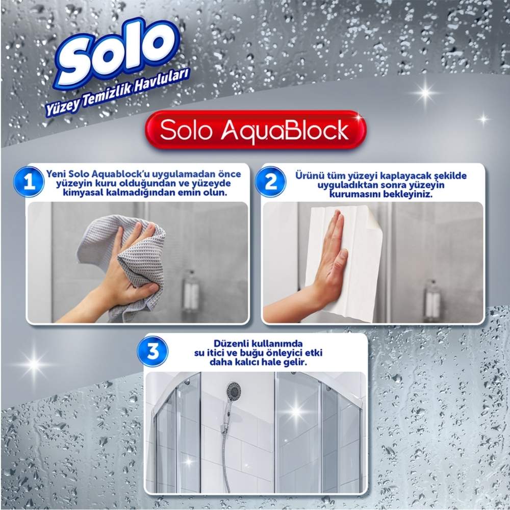 Solo Ultra Power Aquablock Surface Cleaning Wipes 30 Count by Beauty Care Bag