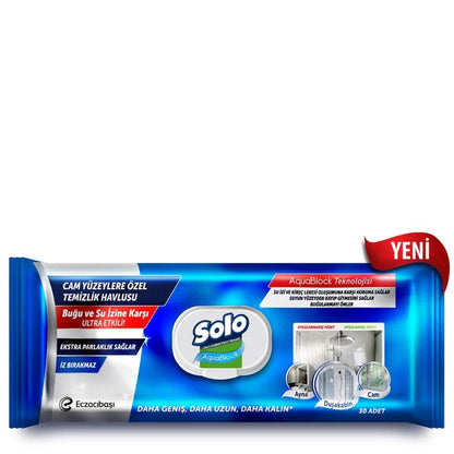 Solo Ultra Power Aquablock Surface Cleaning Wipes 30 Count by Beauty Care Bag