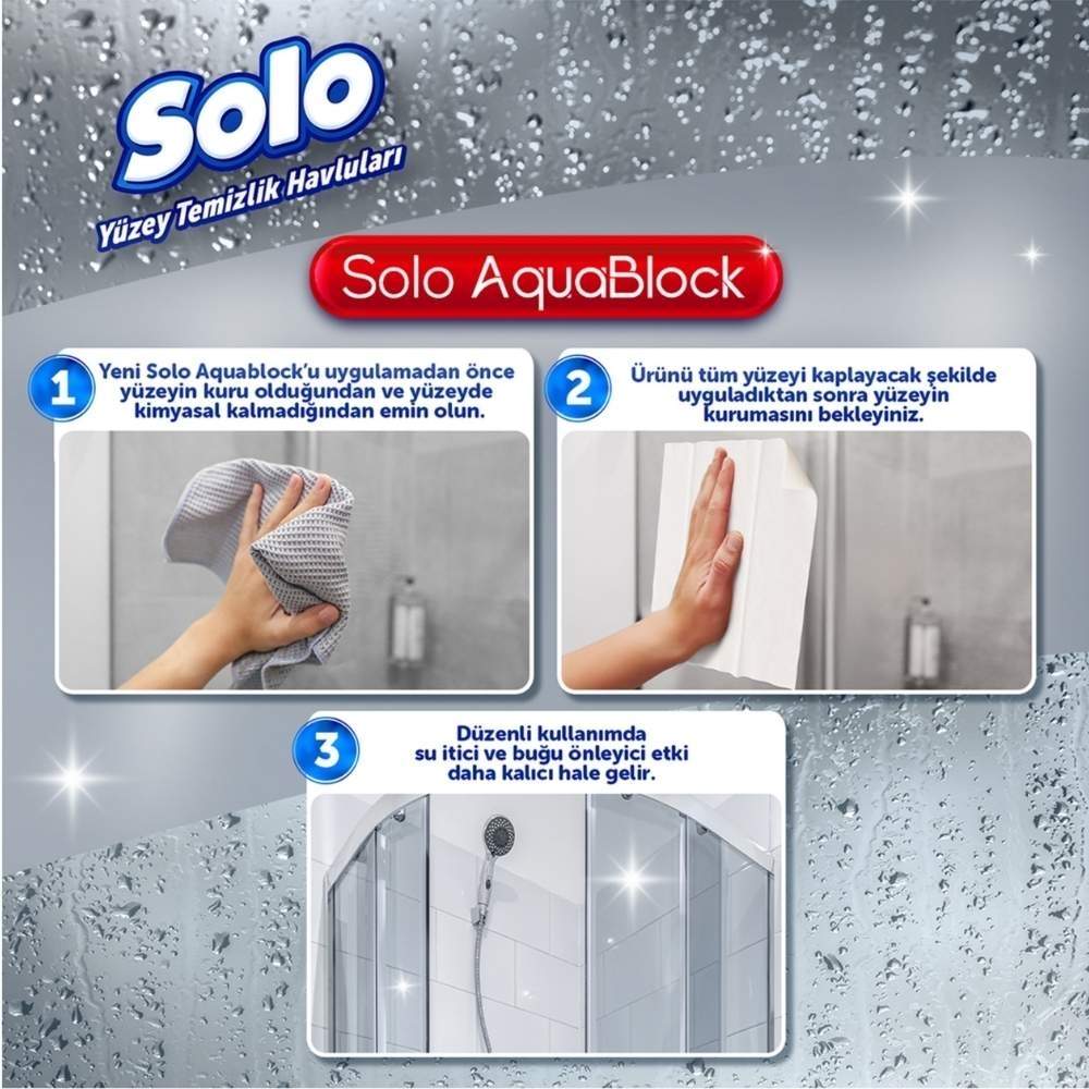 Solo Ultra Power Aquablock Surface Cleaning Wipes 30 Count by Beauty Care Bag