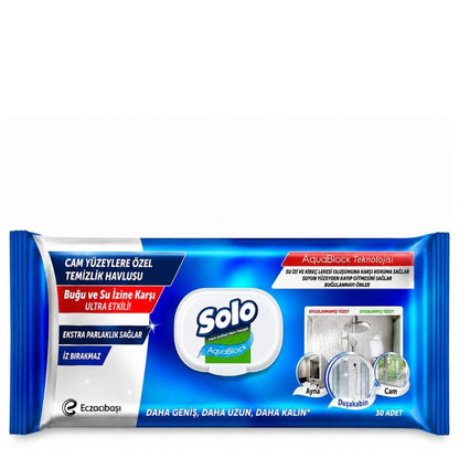 Solo Ultra Power Aquablock Surface Cleaning Wipes 30 Count by Beauty Care Bag