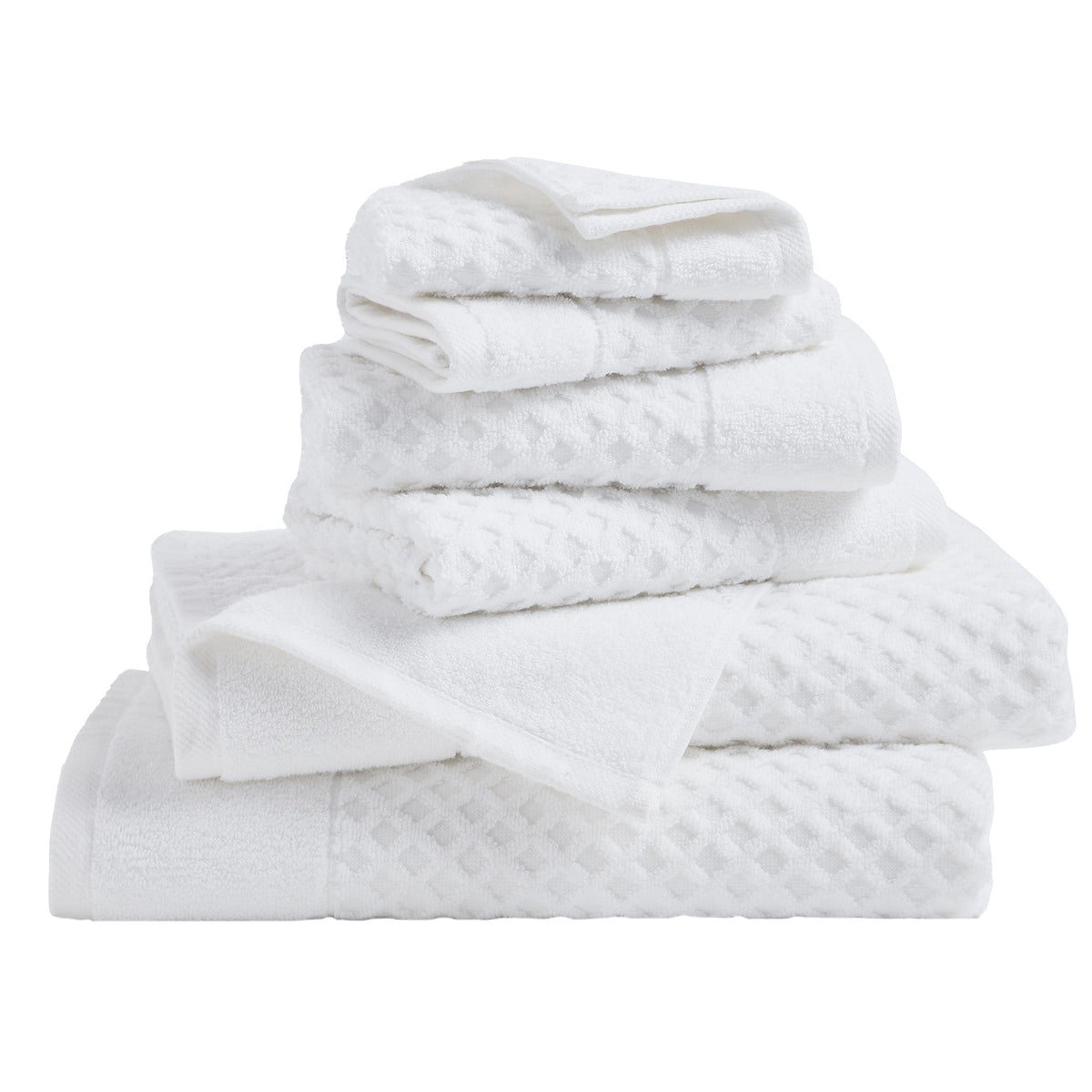 Cotton Diamond Waffle Weave Bath Towel Set - Grayson Collection by Great Bay Home