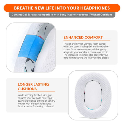 Sony Inzone H9 Earpads - WC FreeZe Cooling GelCooling Gel Ear PadsTorqelo.com