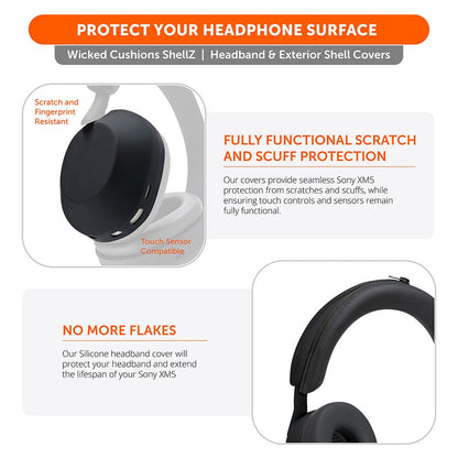 Sony XM5 Protective Shell Cover - WC ShellZ XM5Headphone CoversTorqelo.com