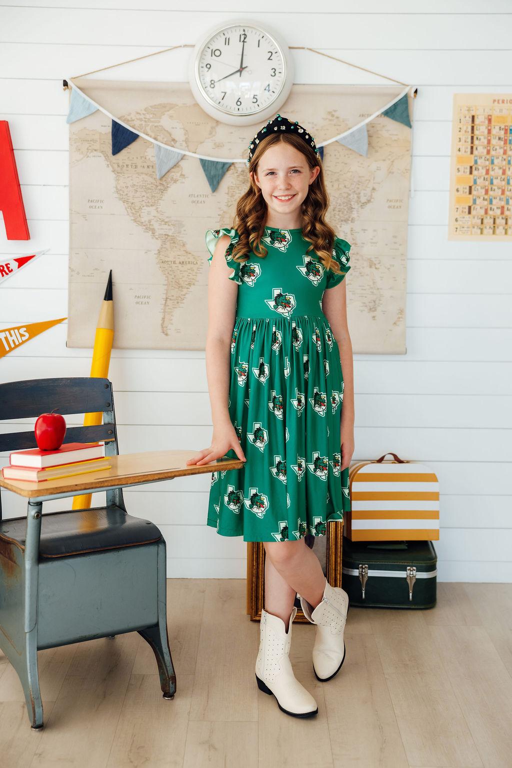 Southlake Carroll Dragons Flutter Twirl DressTwirl Dress - FlutterTorqelo.com