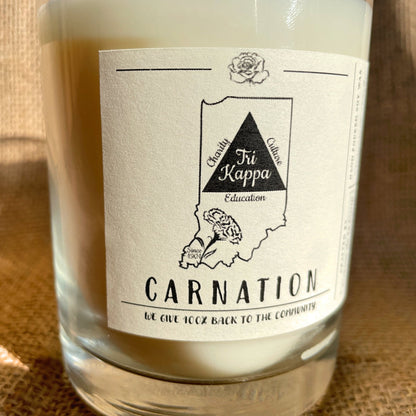 Soy Candle - Tri Kappa (Carnation)Torqelo.com