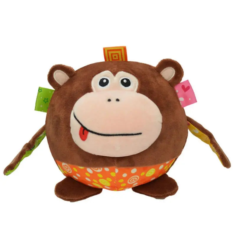 Sozzy Toys Monkey Plush Ball Toy with Colorful Design 18cm by Beauty Care Bag