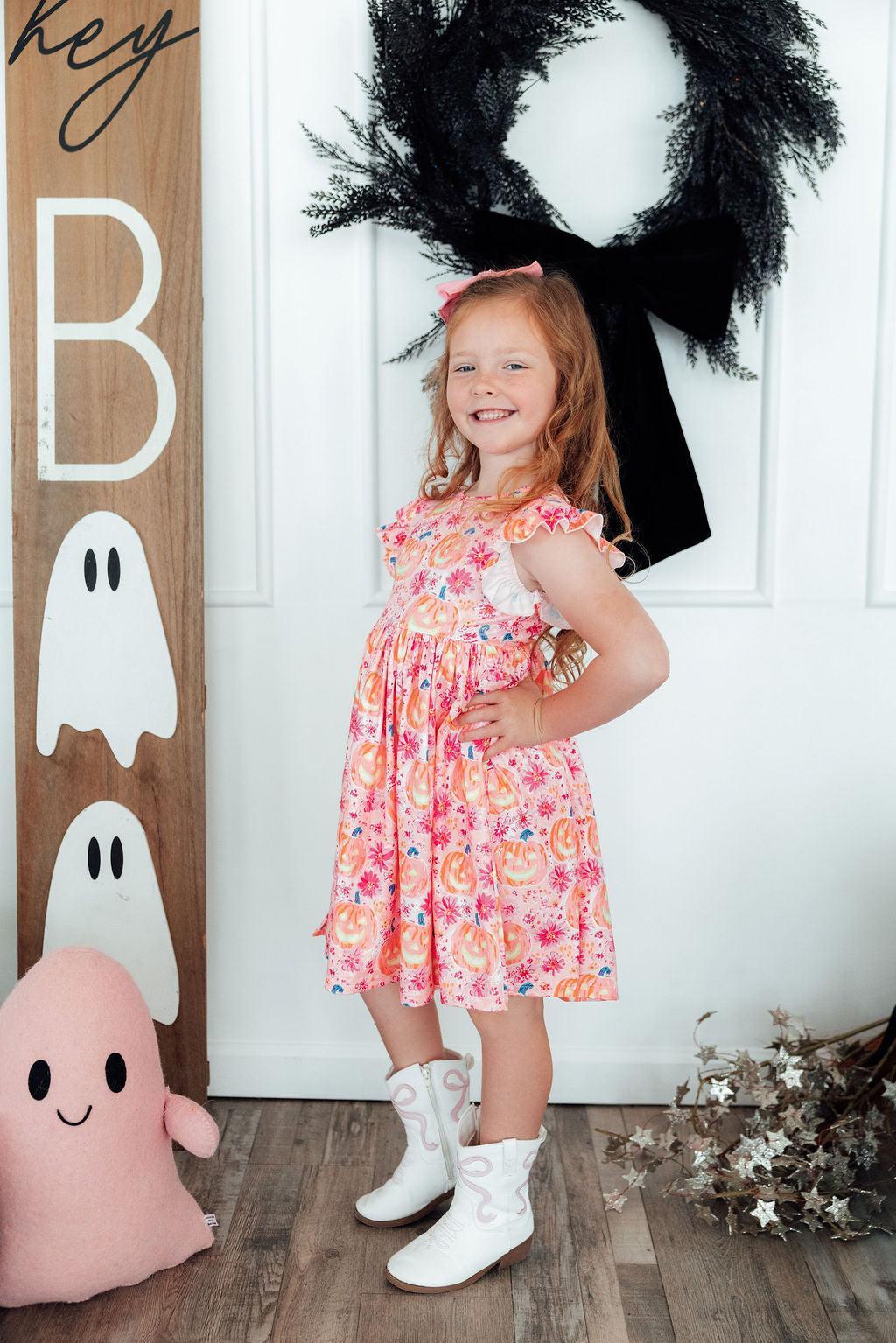 Spooktacular Flutter Sleeve Twirl DressTwirl Dress - FlutterTorqelo.com