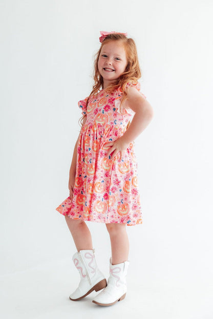 Spooktacular Flutter Sleeve Twirl DressTwirl Dress - FlutterTorqelo.com