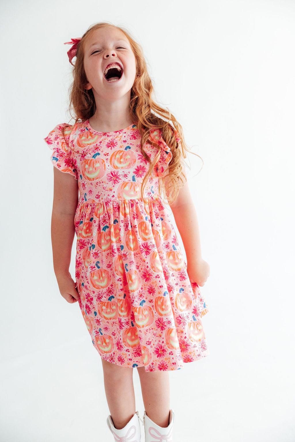 Spooktacular Flutter Sleeve Twirl DressTwirl Dress - FlutterTorqelo.com
