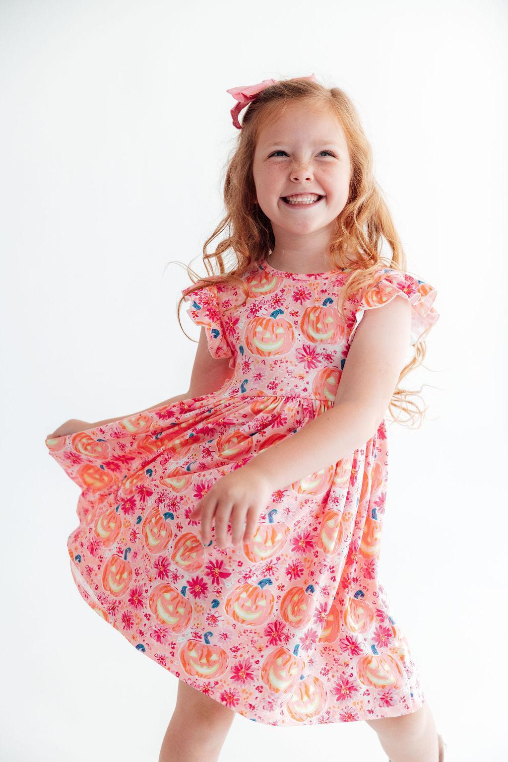 Spooktacular Flutter Sleeve Twirl DressTwirl Dress - FlutterTorqelo.com