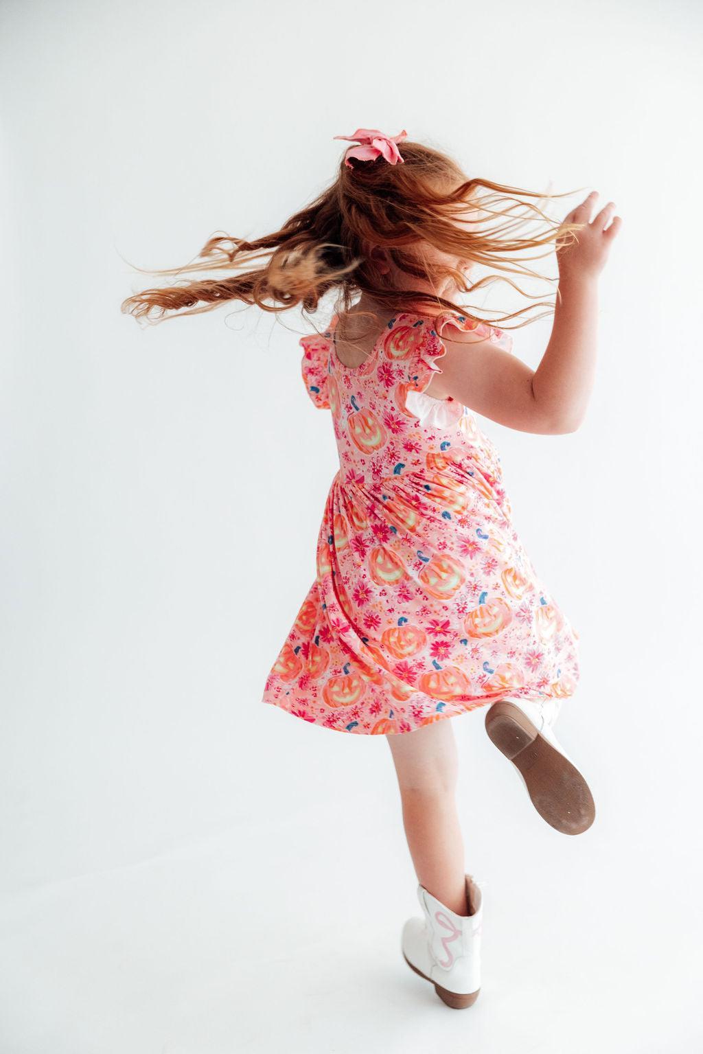 Spooktacular Flutter Sleeve Twirl DressTwirl Dress - FlutterTorqelo.com