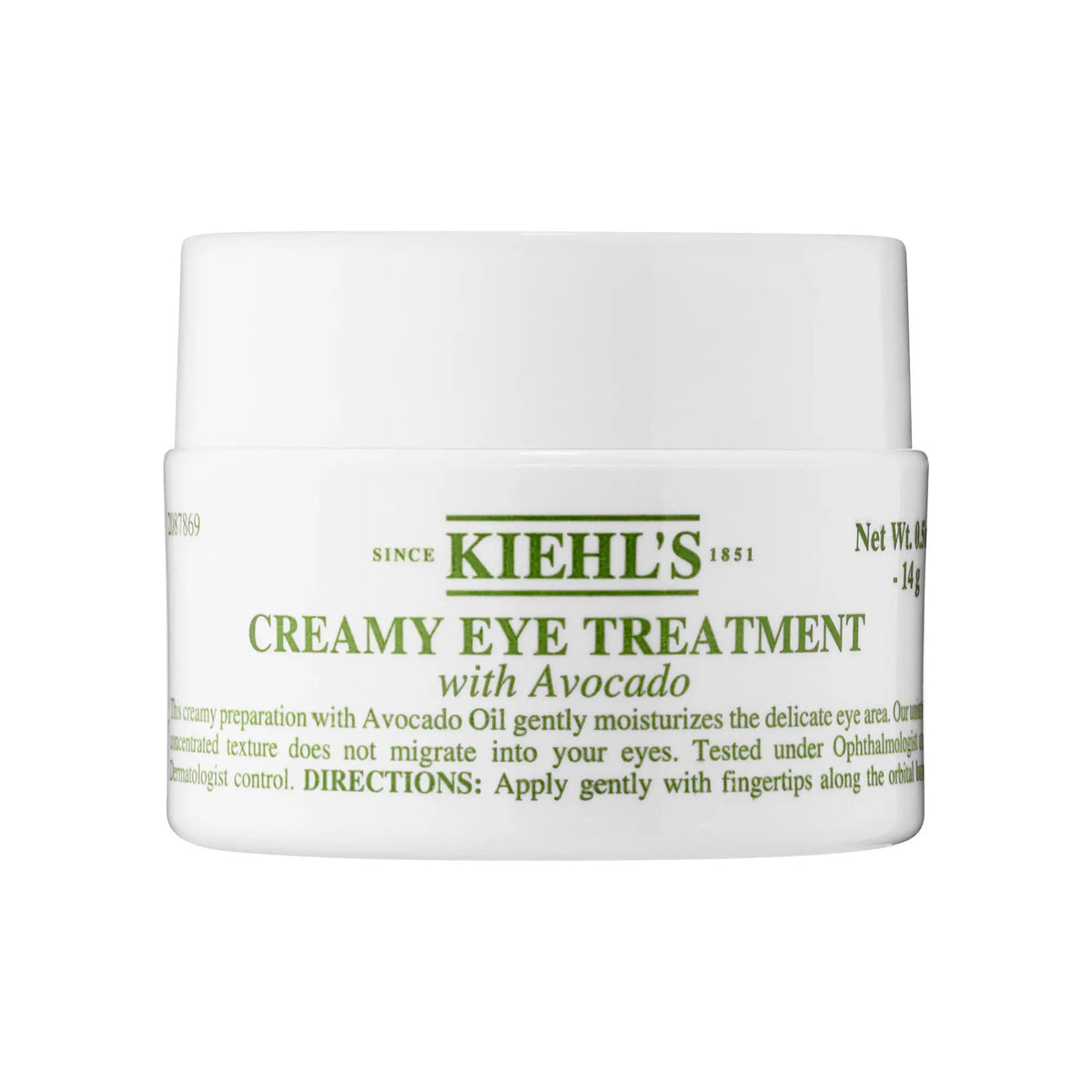 Hydrating eye treatment cream with avocado oil
