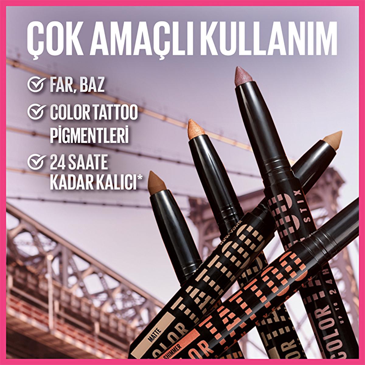 Maybelline Color Tattoo: Long-Lasting Cream Eyeshadow - Waterproof, Smudge-Proof, Intense Color - Gel Eye Shadow by Beauty Care Bag