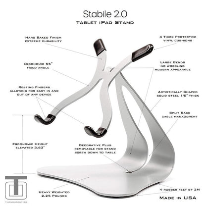 Stabile 2.0 Heavy-Duty Fixed-Angle iPad StandHeavy-Duty Fixed-Angle iPad StandTorqelo.com