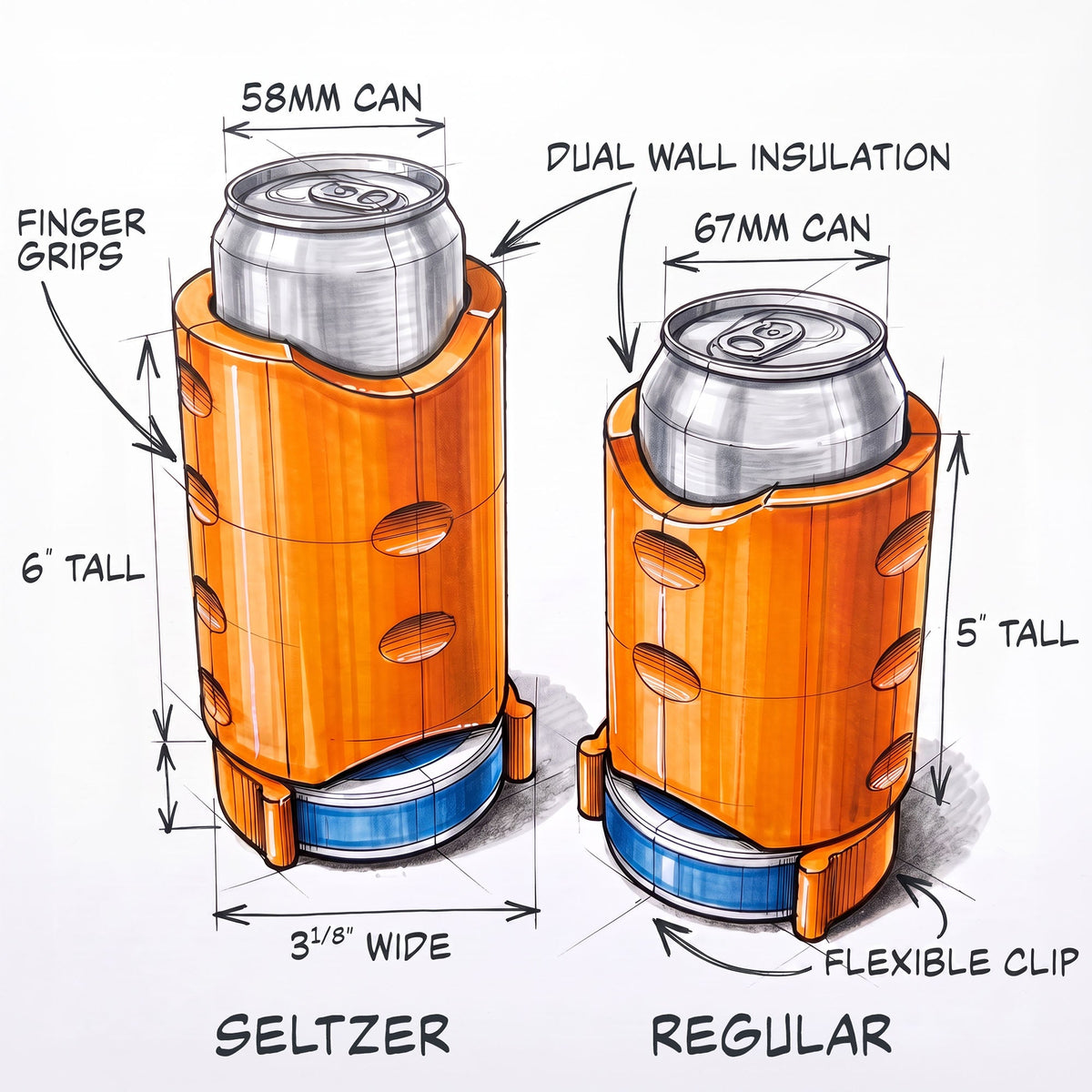 ADG42 The Stacker Can Cooler and Pouch Tin Holder by Active Doodie Gear­®