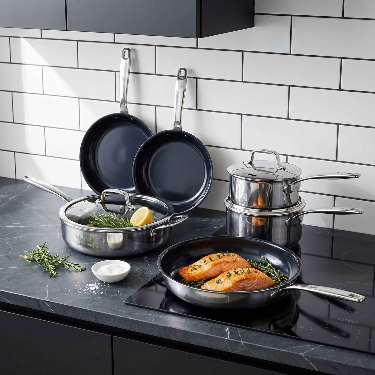Hybrid Cookware Set, 7-Piece by Alva Cookware